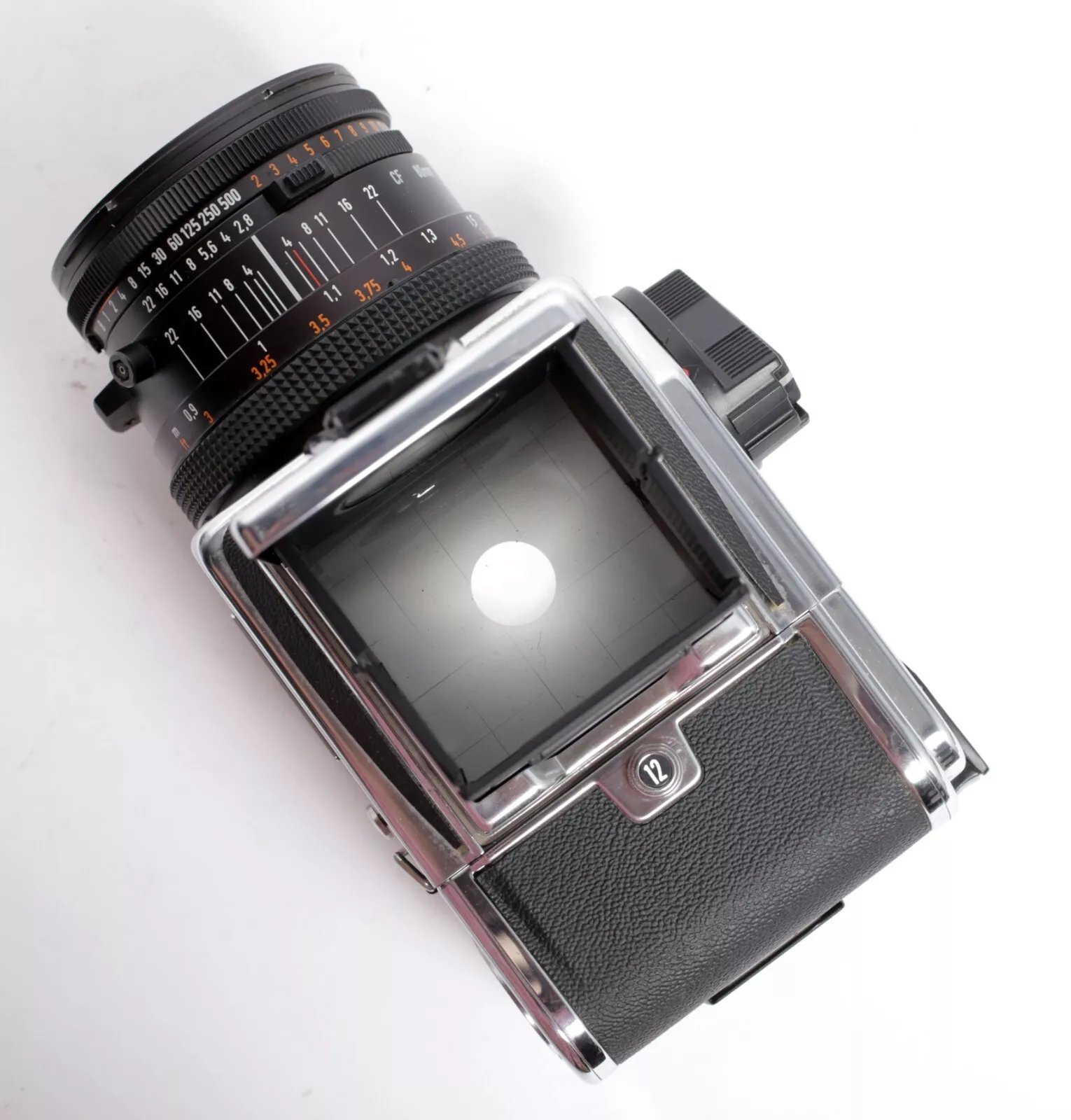 Hasselblad 500C/M camera w/ Planar T* 80mm F2.8 CF lens + A12 Back + WLF  #4218 | CatLABS